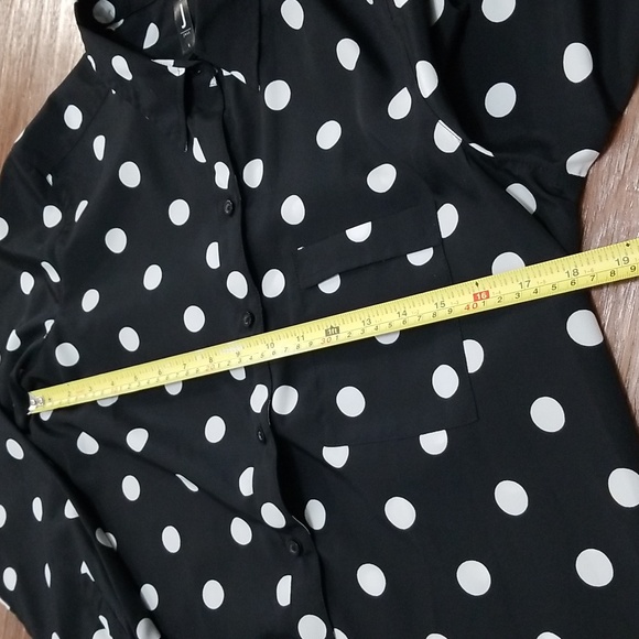 (8) J by Jess Polka Dot Print Blouse Business Casual Bold Academia Office Classy - Picture 8 of 10